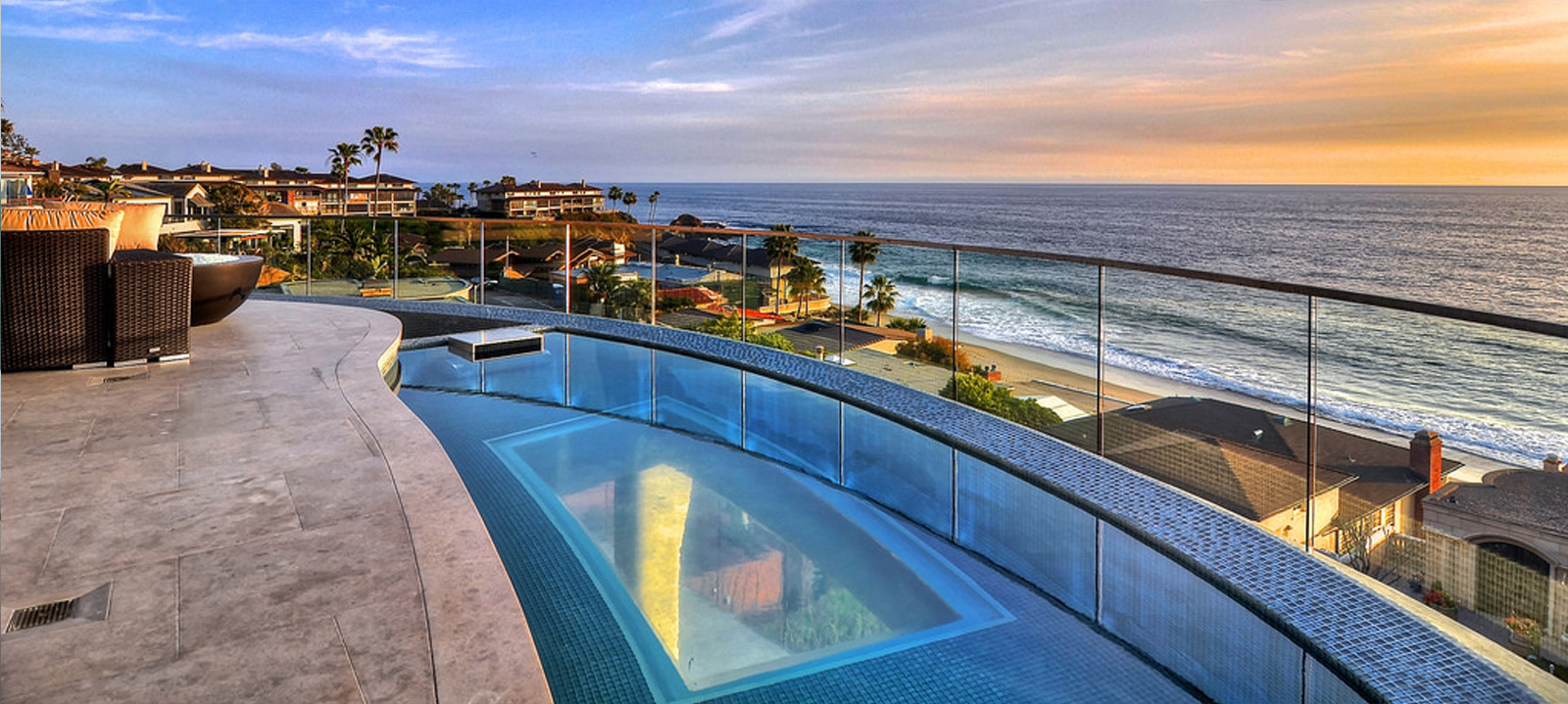 Pool with ocean view