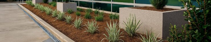Low-rise Orange County commercial property prepared for winter exterior maintenance